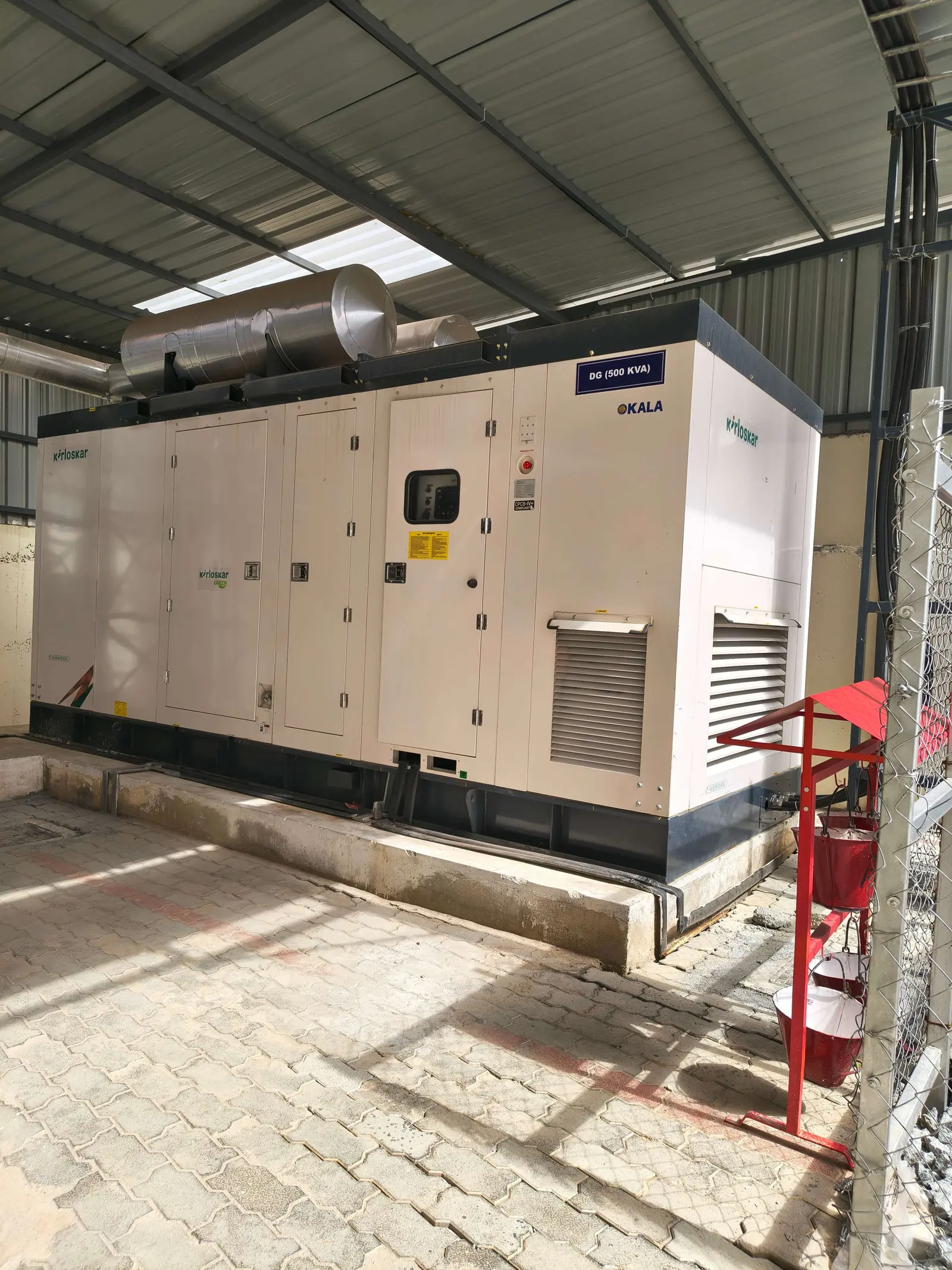Kirloskar 500kVA diesel generator set installation
