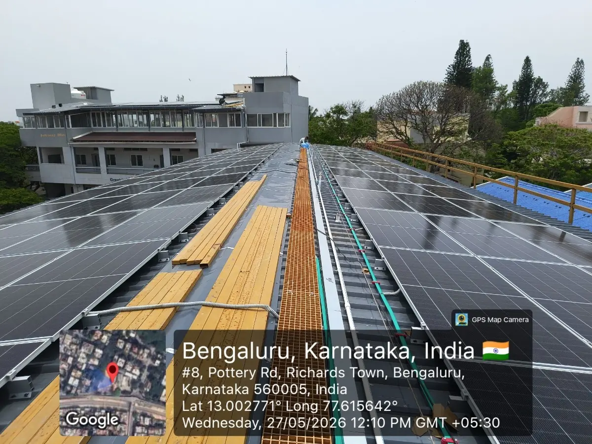 Solar panel installation work in Bengaluru
