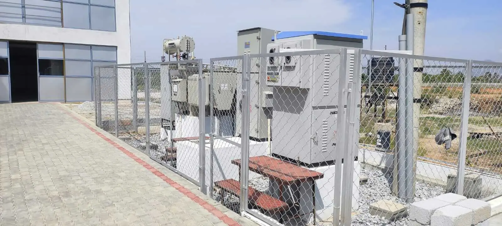 HT substation yard with transformer installed by Sinewy Electrical